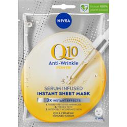 NIVEA Q10 maska w płachcie z serum przeciwzmarszczkowym 1 sztuka