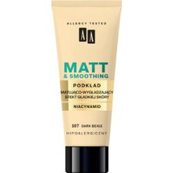 AA Make Up podkład matująco-wygładzający 107 Dark Beige 30 ml