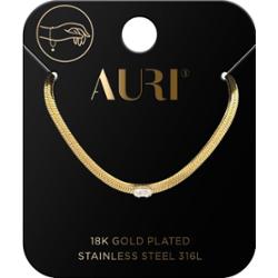 Auri bransoletka żmijka z cyrkonią 1 sztuka