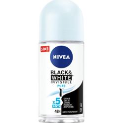 NIVEA  Antyperspirant roll-on Invisible Pure for Black & White 50 ml