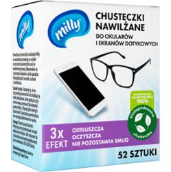 Milly chusteczki do okularów i ekranów 52 sztuki