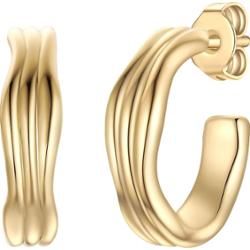 Glanzstücke München Kolczyki Srebro wysokiej próby Żółte złoto 1 ct Damski