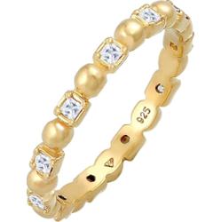 Elli Damski pierścionek kulka kwadrat Minimal z cyrkoniami w pozłacanym srebrze próby 925 Sterling Silver Pierścionki 1 ct