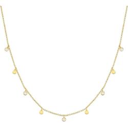 Glanzstücke München Naszyjnik srebrny srebro wysokiej próby Kamień księżycowy żółte złoto Naszyjniki 1 ct Damski