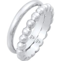 Elli Damska obrączka Duo Basic Trend Kula Basic w srebrze próby 925 Sterling Silver Pierścionki 1 ct Damski