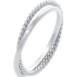 Elli Klasyczny filigranowy zakręcony Twisted Trend w srebrze próby 925 Sterling Silver Pierścionki 1 ct Damski