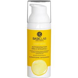 BasicLab ANTYOKSYDACYJNY KREM Z WITAMINĄ C, 4% DIPALMITYNIANU KWASU KOJOWEGO O BOGATEJ KONSYSTENCJI, ROZŚWIETLENIE I WYGŁADZENIE 50 ml Kremy do twarzy