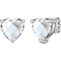 Rafaela Donata Kolczyki Serce Srebro wysokiej próby Srebrny 1 ct Damski
