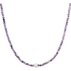 Valero Pearls Srebro wysokiej pr óby Ametyst Perła hodowlana słodkowodna Naszyjniki 1 ct Damski