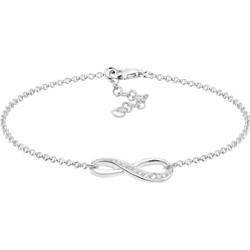 Elli Damski symbol nieskończoności z kryształami cyrkonii, srebro próby 925 Sterling Silver Bransoletki 1 ct