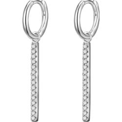 Glanzstücke München Srebrne kolczyki kreole srebro wysokiej próby Cyrkonia srebrny Kolczyki koła 1 ct Damski