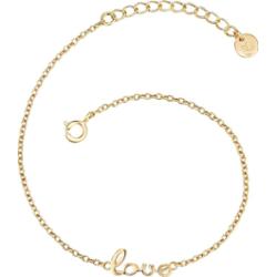 Glanzstücke München Srebrna bransoleta Love srebro wysokiej próby żółte złoto Bransoletki 1 ct Damski