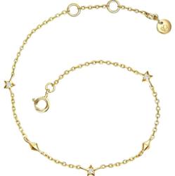 Glanzstücke München Srebrna bransoleta Gwiazdy srebro wysokiej próby Cyrkonia żółte złoto Bransoletki 1 ct Damski
