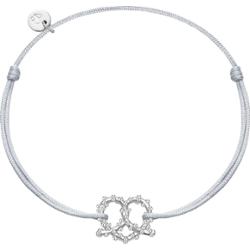 Glanzstücke München Bransoletka Precel serce Srebro wysokiej próby Srebrny Bransoletki 1 ct Damski