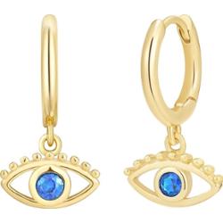 Glanzstücke München Kolczyki Wszechwidzace oko z Srebro wysokiej próby w Żółte złoto 1 ct Damski