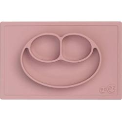 EZPZ EZPZ Silikonowy talerzyk z podkładką 2w1 Happy Mat pastelowy róż Akcesoria 1 ct