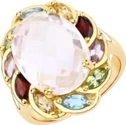 Rafaela Donata Pierścionek Srebro wysokiej próby Żółte złoto Pierścionki 1 ct Damski