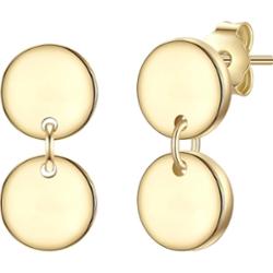 Glanzstücke München Kolczyki Okrag z Srebro wysokiej próby w Żółte złoto 1 ct Damski