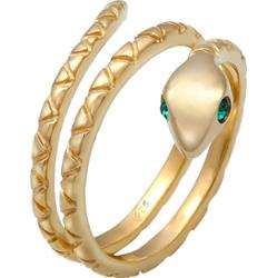 Elli Damski wąż Pinky Modern z kryształami w pozłacanym srebrze próby 925 Sterling Silver Pierścionki 1 ct