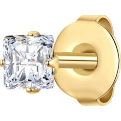 True Rebels Kolczyki Stal nierdzewna Żółte złoto 1 ct Męskie