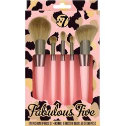 W7 FABULOUS FIVE Gift Set ZESTAW PĘDZLI DO MAKIJAŻU Zestawy pędzli do makijażu 1 ct
