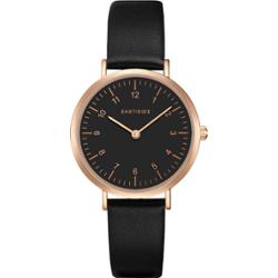 EASTSIDE Zegarek kwarcowy Rosehill Różowy złoty Skóra naturalna Czarny Zegarki damskie 1 ct Damski