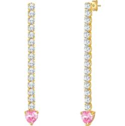 Glanzstücke München Kolczyki Serce z Srebro wysokiej próby w Żółte złoto 1 ct Damski