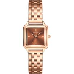 Glanzstücke München Zegarek na reke ze stali nierdzewnej w kolorze rózowego zlota Zegarki damskie 1 ct Damski