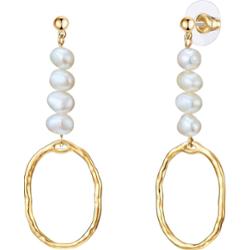 Lulu & Jane Mosiadz Perła hodowlana słodkowodna Kolczyki 1 ct Damski