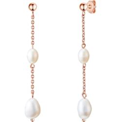 Valero Pearls Stal nierdzewna Perła hodowlana słodkowodna Kolczyki 1 ct Damski