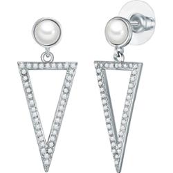 Lulu & Jane Mosiadz Cyrkonia Sztuczna perła Kolczyki 1 ct Damski