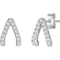 Glanzstücke München Srebrne kolczyki sztyfty srebro wysokiej próby Cyrkonia srebrny Kolczyki 1 ct Damski