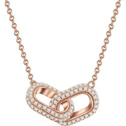 Glanzstücke München Naszyjnik srebrny srebro wysokiej próby Cyrkonia różowe złoto Naszyjniki 1 ct Damski