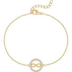 Rafaela Donata Bransoletka Infinity Srebro wysokiej próby Żółte złoto Bransoletki 1 ct Damski