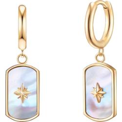 Valero Pearls Stal nierdzewna Masa perłowa Kolczyki 1 ct Damski