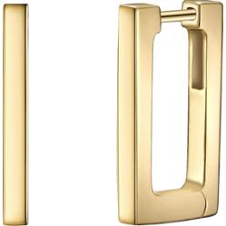 Glanzstücke München Kolczyki z Srebro wysokiej próby w Żółte złoto Kolczyki koła 1 ct Damski