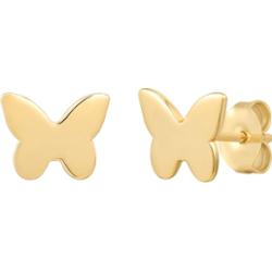 Rafaela Donata Kolczyki Motyl Srebro wysokiej próby Żółte złoto 1 ct Damski