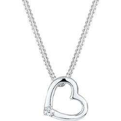 Elli DIAMONDS Damski serce miłość wisiorek delikatny z diamentem (0.015 ct.) w srebrze 925 Sterling Silver Naszyjniki 1 ct