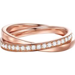 Glanzstücke München Srebrny pierścionek srebro wysokiej próby Cyrkonia różowe złoto Pierścionki 1 ct Damski