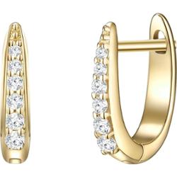 Glanzstücke München Srebrne kolczyki kreole srebro wysokiej próby Cyrkonia różowe złoto Kolczyki 1 ct Damski