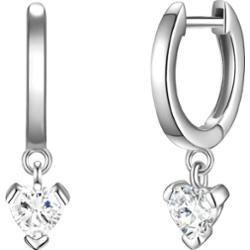 Glanzstücke München Kolczyki Serce z Srebro wysokiej próby w Srebrny Kolczyki koła 1 ct Damski
