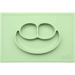 EZPZ EZPZ Silikonowy talerzyk z podkładką 2w1 Happy Mat pastelowa zieleń Akcesoria 1 ct