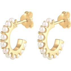 Elli Elli Kolczyki Damskie Creoles Elegant with Perły syntetycznew srebrze próby 925 1 ct