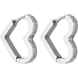 Purelei Purelei Kolczyki kółka Glitter Heart Kolczyki koła 1 ct Damski