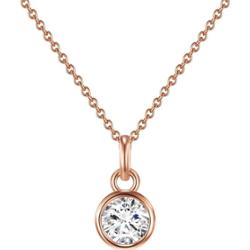 Rafaela Donata Naszyjnik srebrny srebro wysokiej próby Cyrkonia różowe złoto Naszyjniki 1 ct Damski