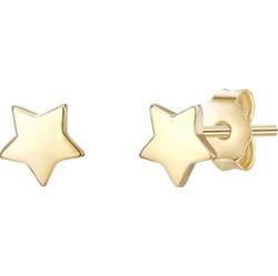 Glanzstücke München Srebrne kolczyki sztyfty Gwiazda srebro wysokiej próby żółte złoto Kolczyki 1 ct Damski