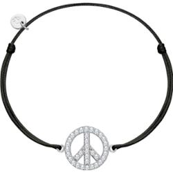 Glanzstücke München Bransoletka Peace Srebro wysokiej próby Srebrny Bransoletki 1 ct Damski
