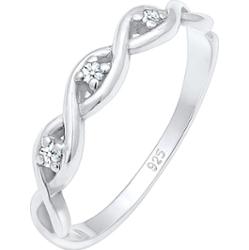 Elli DIAMONDS Pierścionek zaręczynowy Srebro 925 Sterling Damski dla kobiet z brylantem (0.009 ct) Pierścionki 1 ct