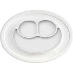 EZPZ EZPZ Silikonowy talerzyk z podkładką mały 2w1 Mini Mat biały Akcesoria 1 ct