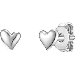 Glanzstücke München Srebrne kolczyki sztyfty Serce srebro wysokiej próby srebrny Kolczyki 1 ct Damski